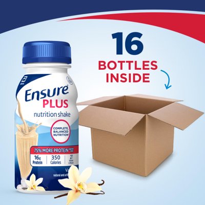 Buy Ensure Plus Nutrition Shake With 16 Grams Of High Quality Protein Meal Replacement Shake Vanilla 8 Fl Oz 16 Count Online In Vietnam 25461649