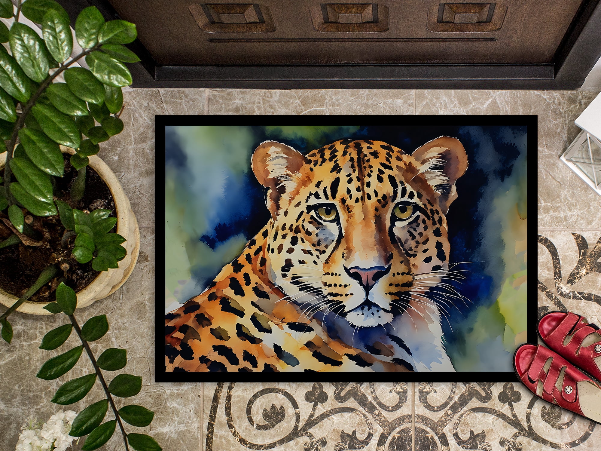 Leopard Doormat 27 in x 18 in