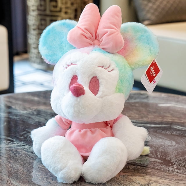 juguetes de peluche de Mickey, Minnie Mouse, Stitch, Pato Donald, serie Macaron colorida, muñeca suave, regalos para niños
