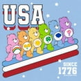 thumbnail image 2 of Toddler's Care Bears Fourth of July USA 1776 Rainbow Graphic Tee Light Blue 5T, 2 of 3