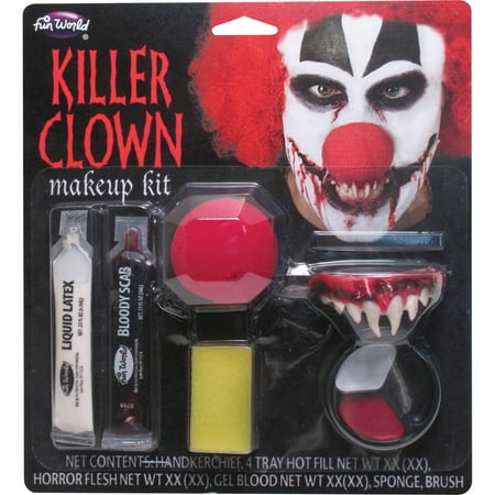Killer Clown Makeup Kit Adult Halloween Accessory