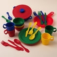 thumbnail image 3 of KidKraft  27-pc Primary Colored Cookware Set, Plastic Dishes & Utensils for Play Kitchens, 3 of 5