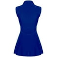 thumbnail image 4 of Alvivi Womens Tennis Golf Dress Training Uniform Sleeveless Zip Up A Line Tank Dresses Blue XXL, 4 of 7