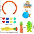 thumbnail image 2 of Diving Toys, 28 Pcs Swimming Toys, Diving Rings, Swimming Dive Sticks, Swimming Pool, 2 of 5