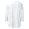 thumbnail image 5 of TSADFHJI Hauts pour Femmes Élégants Travail 2024 T-Shirt de Noël Décontracté Rouge Verre Graphique T-Shirt Mode Manches 3/4 Hauts Col Rond de Noël S Blanc, 5 of 5