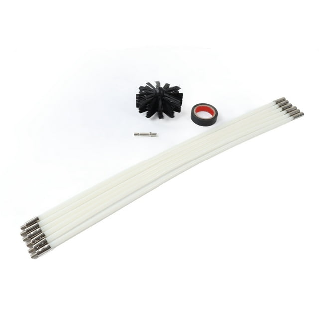 Flexible Lint Brush, Vent Cleaner Brush 24.6in Easy Operation 9Pcs Durable PP For Maintenance