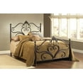 thumbnail image 2 of Hillsdale Furniture Newton Traditional Metal Elevated Panel Bed, Queen, Antique Brown, 2 of 2