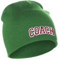 thumbnail image 2 of IW Sports Team Coach Arch Letters Winter Knit Cuffless Beanie 3D Raised Layers, 2 of 2