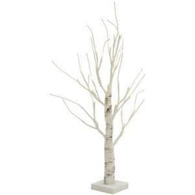 Vickerman X167171 White LED Flat Base Christmas Tree with Warm White Lights - 7 ft.
