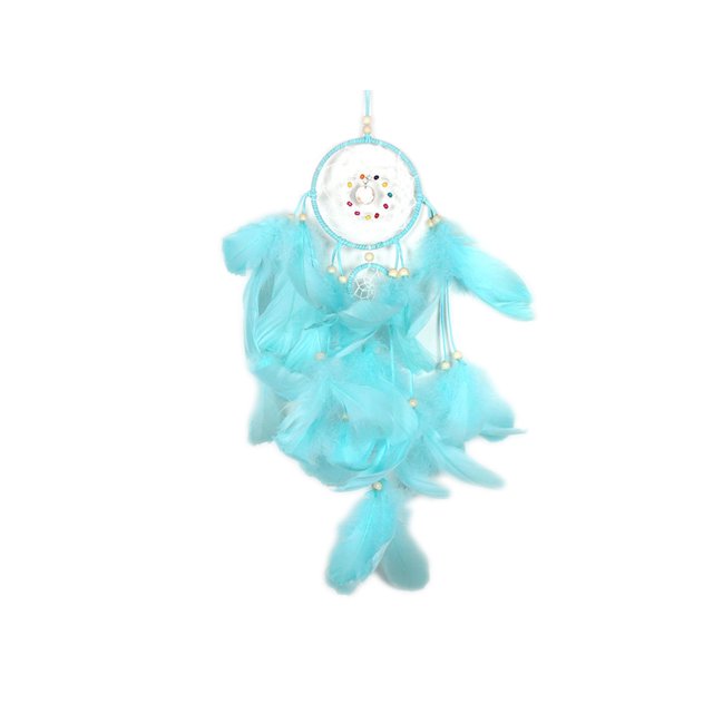 Atrapasueños Net Campanas de viento Pluma Boda Sala de estar Sala de estar Colgante de pared Atrapasueños Vogacara JJ16922-05