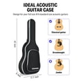 thumbnail image 3 of Acoustic Guitar Case Donner 40-41 Inch Waterproof Nylon, 3 of 9