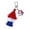 B, variant on 4th of July Tassel Keychain for Women, Patriotic USA 250th Anniversary Key Chain with Flag Charm, Red White Blue US Pride Accessories for Purses and Gifts