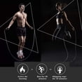 thumbnail image 3 of Comba para saltar con contador digital, comba de velocidad, cuerda de acero con revestimiento de PVC, comba con contador de calorías y asas antideslizantes para entrenamiento, fitness para niños y, 3 of 3