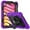 Purple, variant on Shockproof Case for Apple iPad mini 6 /7 8.3" with Build In Screen Protector, Rugged Rotating Stand Shoulder Strap Pencil Holder Kids Friendly Bumper Case for Apple iPad mini 6/ Mini 7, Lightblue