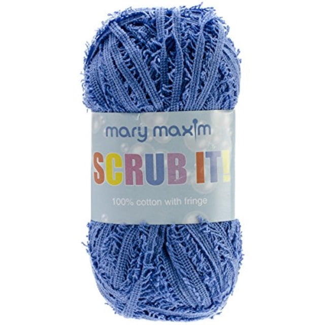Mary Maxim Scrub It Yarn "Blue" 4 Medium Worsted Weight Yarn for Knit