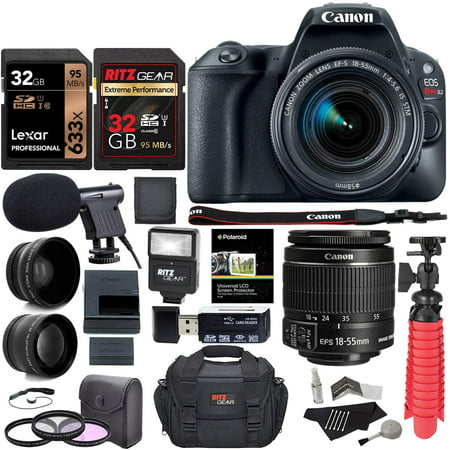 Canon EOS Rebel SL2 DSLR Camera + EF-S 18-55mm IS STM, [This camera has almost the exact features of the Canon EOS Rebel T7i in compact version] includes 1 year full manufacture (Best Compact Dslr 2019)