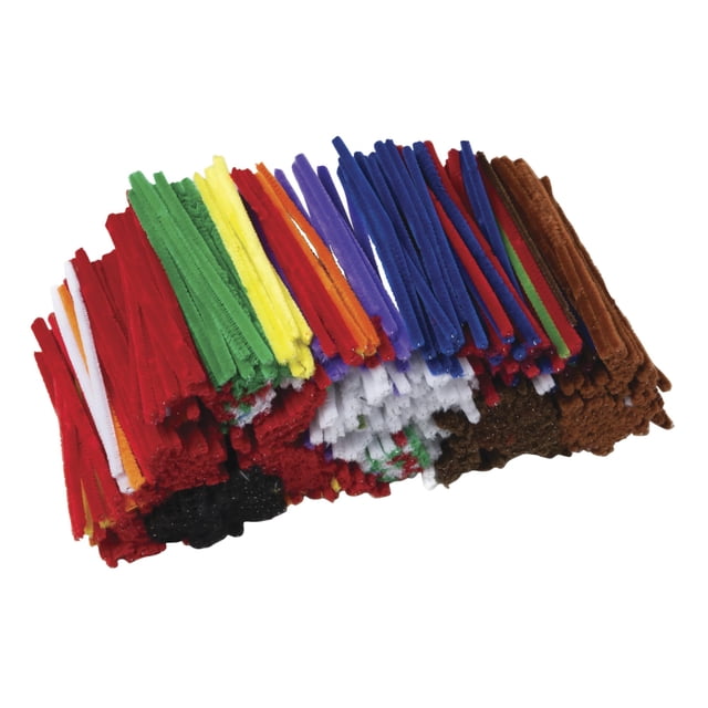 Chenille Kraft Creativity Street Jumbo Stem Limpiador de tuberías de alambre multiusos Paquete de aula 1/4 X 6 en colores surtidos Paquete de 1000