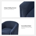 thumbnail image 6 of Modern Accent Chair with Storage Ottoman Barrel Reading Chair Versatile Footrest Living Room Navy, 6 of 9