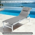 thumbnail image 6 of Pellebant Outdoor Set of 2 Chaise Lounge Cushions with Headrest for Patio Furniture,80"L x 26"W x 1"T Light Gray, 6 of 10