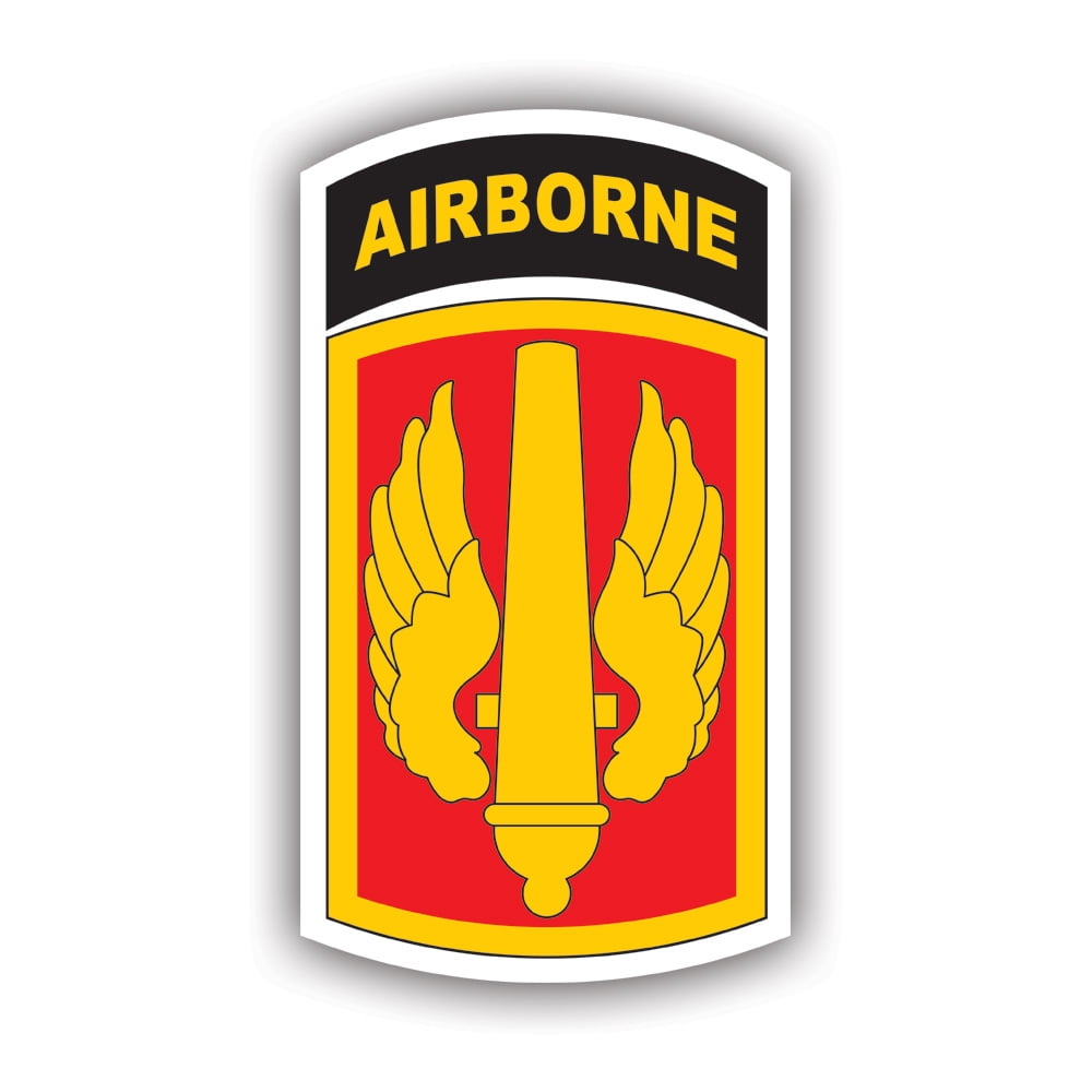 18th Field Artillery Brigade Airborne Insignia Shaped Sticker Decal