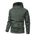 thumbnail image 7 of LYSMORA 2026 Men's Multi Pocket Hood Utility Softshell Jacket, Cargo Zipper Waist Pockets Hook Loop Cuff Long Sleeve Loose Fit Hiking Travel Outerwear, 7 of 7