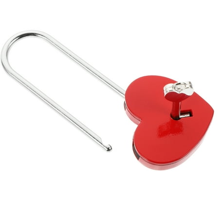 HEMOTON FRCOLOR 1PC Zinc Alloy Suitcase Lock Security Rustproof Mini Heart Padlock