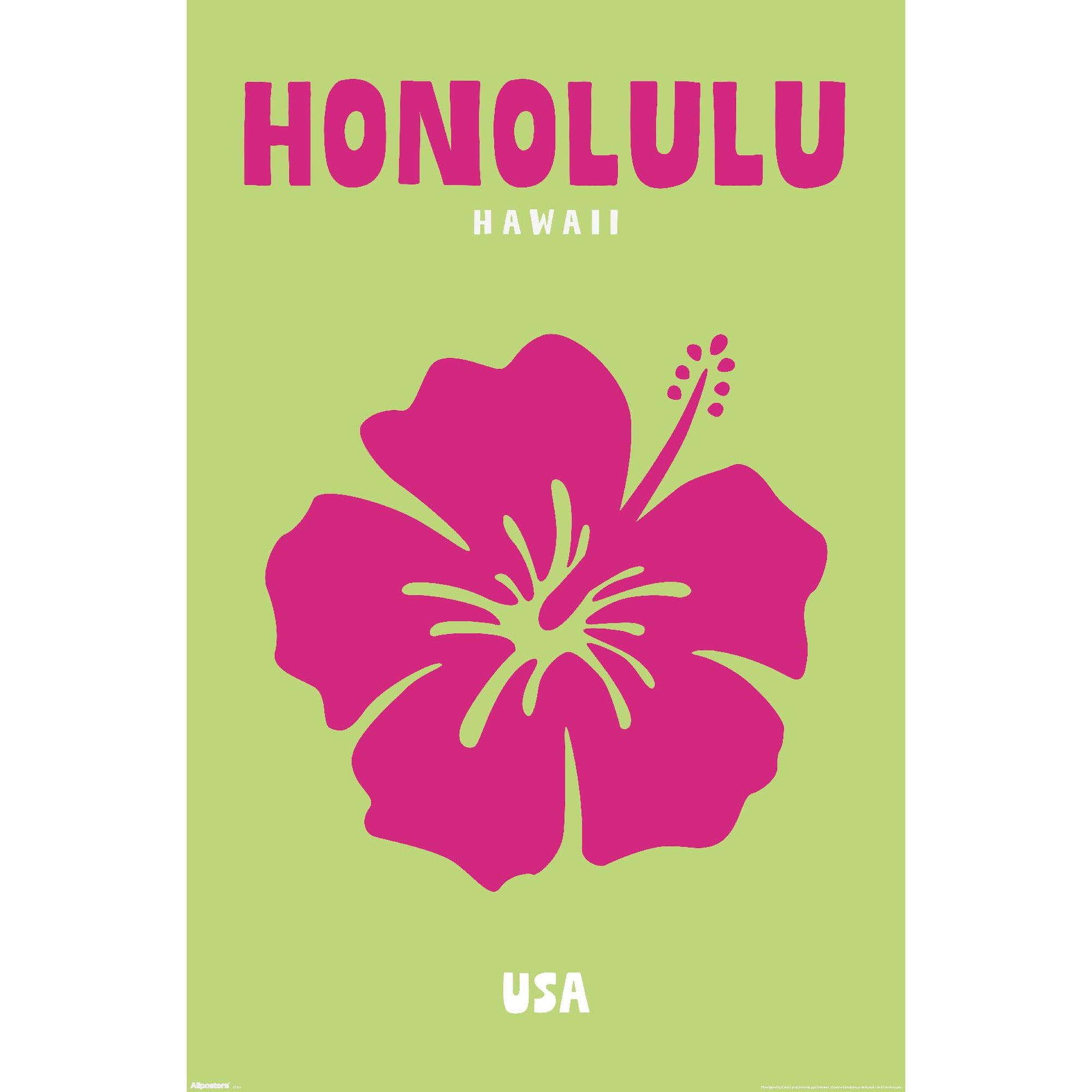 Reinders: Destinations - Destination Honolulu Wall Poster, 22.375" x 34"