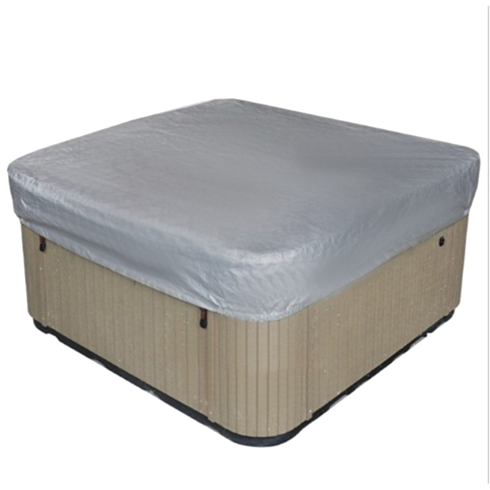 Cuxi Square Hot Tub Cover, Heavy Duty Waterproof Spa Cover for Outdoor Jacuzzi, Dust Protection, Weather Resistant, Swimming Pool Dust Cover Grey
