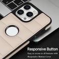 thumbnail image 5 of Allytech Business Case for iPhone 13 Pro, Premium Vegan PU Leather Luxury Elegant Slim Fit Shell, Logo Hollow View Shockproof Non-Slip Protective Cover for iPhone 13 Pro - Apricot, 5 of 6