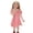 Pink, variant on Girls School Uniform Dresses Short Puff Sleeve Cute Princess Dress Loose Fit Comfy Collared T Shirt Dress for Summer Home Outdoor Party 2-12Y