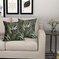 thumbnail image 6 of Green Leaf Plant Pillow Covers 20X20 Inch Herbs Botanical Fern Vintage Leaves Floral Decorative Pillow Cases Set of 2 Black Throw Pillows Farmhouse Home Decor for Sofa Couch Cushion Outdoor, 6 of 6
