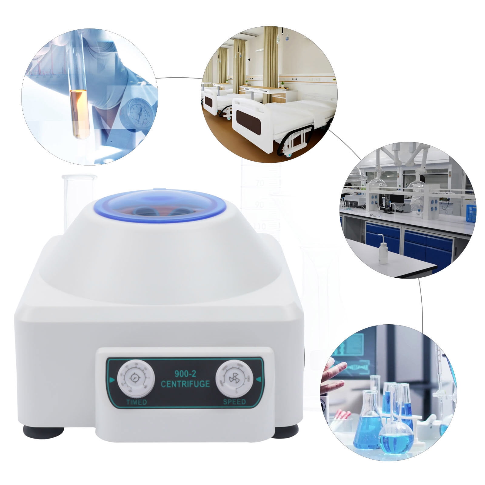 110V Electric Centrifuge Machine Mini Lab Medical Machine 4000 RPM with Timer Used in Hospitals, Chemistry, and Biochemistry Laboratories