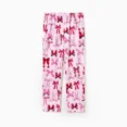 thumbnail image 3 of PatPat Women Pajama Pants Pink Bow Print Casual Lounge Pants Sleep Pjs Bottoms with Pockets Valentines Day Gifts, Pink, 3XL, 3 of 11