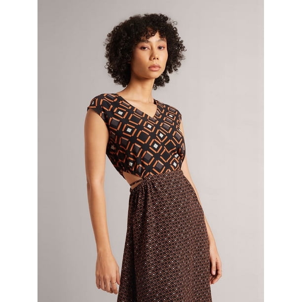geometric cut out dress MIAMI SORBET