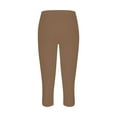 thumbnail image 4 of frariair Contemporary Cropped Leggings With Floral Cutouts High Waisted Yoga Pants For Women Lightweight Comfort Wear Khaki, 4 of 4