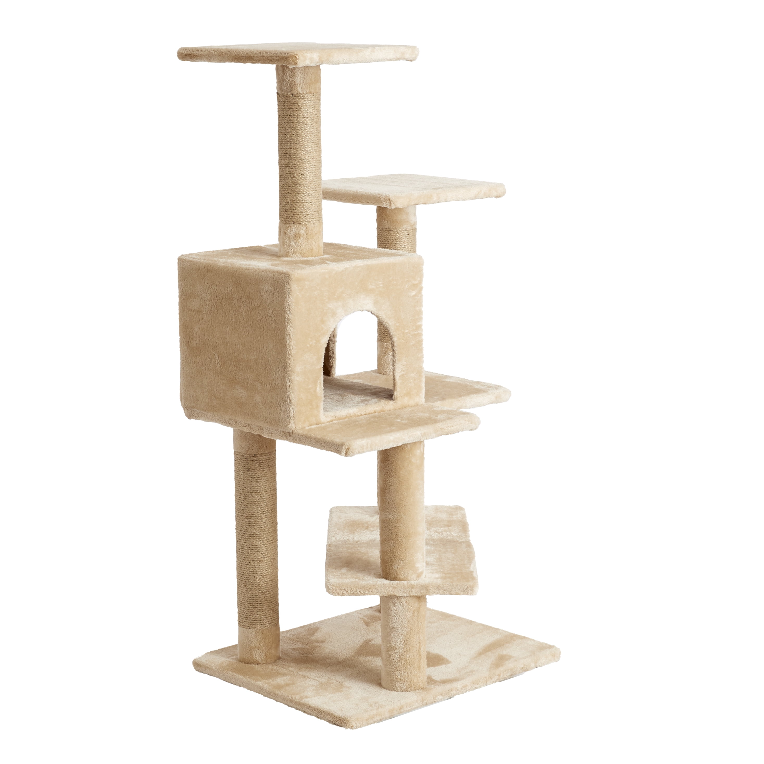 Two by Two Portland - Beige Scratching Post Cat Furniture - 50.8 in. Tall