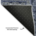 thumbnail image 3 of Addison Rugs Mayfield Washable Transitional Patchwork Navy Rectangle Rug, 3' x 5', 3 of 6