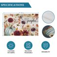 thumbnail image 6 of Thanksgiving Placemats Set of 2, Fall Blue White Pumpkin Flowers Leaves Wooden Washable Wipeable Table Mats for Dining Tables, Indoor Outdoor Kitchen Place Mats for Holiday Party Table Decor, 6 of 9