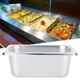 thumbnail image 2 of Nikou Buffet Bassin en Acier Inoxydable Servant Self Service Server, Acier Inoxydable Assiettes Alimentaires Pots Plateau Plats Titulaire Conteneur Carré, 2 of 8
