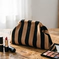 thumbnail image 5 of Woven Clutch Purse for Women Striped Summer Dumpling Bag, Colorful Crochet Evening Handbag, Ruched Cloud Style Beach Vacation Clutch for Party Casual Use 12x7.4 Inch, 5 of 5