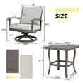 thumbnail image 6 of Aluminum Outdoor Bistro Set - 3 Piece Swivel Rocker Patio Chairs with Thick Cushions and Side Table, Small Patio Furniture Set for Backyard Porch Balcony, 6 of 6