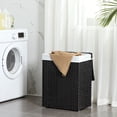 thumbnail image 2 of SONGMICS 90L Laundry Hamper with Lid Folding Laundry Basket Clothes Hamper with Removable Liner for Laundry Room Black, 2 of 8