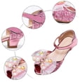 thumbnail image 6 of Gubotare Kids Dress Shoes Girls Girls Dress Shoes Toddler Kids Heels Sandals Ankle Strap Wedding Party Girl Shoes (Pink,Big Kids 3.5), 6 of 6
