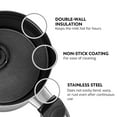 thumbnail image 5 of Ovente Electric Double Wall Insulated Non Stick Milk Frother and Steamer Hot & Cold 5 Ounce 10 Ounce Heated Capacity Warmer Whisker for Latte Cappuccino Espresso Coffee Hot Chocolate Silver FR4810BR, 5 of 8