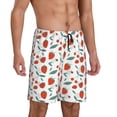 thumbnail image 2 of Sikiie Strawberries Mens Pajama Shorts, Lightweight Lounge Pant with Pockets Soft Sleep Pj Shorts for MenMedium, 2 of 6