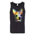 thumbnail image 2 of Wild Bobby Dean Russo Colorful Chihuahua Dog Lover Men Graphic Tank Top, Black, Small, 2 of 5