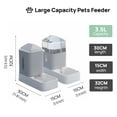 thumbnail image 2 of Automatic Dog Cat Feeder and Water,3.5L Large Capacity Pet Feeding Drinking Water Bowl Dispenser Gravity for Small Medium Dog Puppy Kitten, 2 of 10