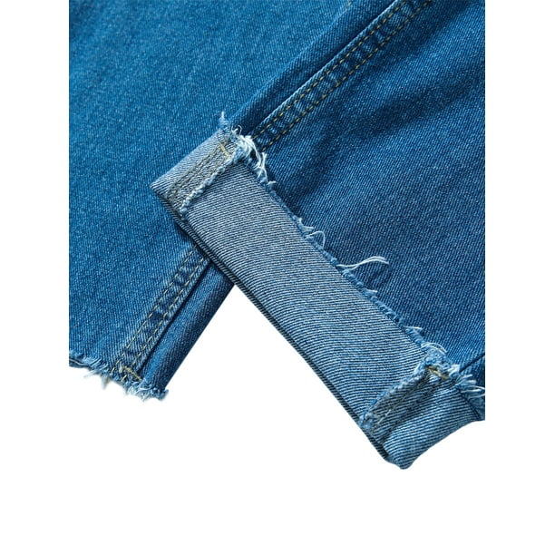 Faithtur Men Fashion Jeans Middle-Waist Loose Fit Denim Pants with Pockets