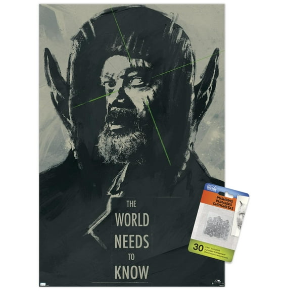 Marvel Secret Invasion - Nick Fury The World Needs To Know Wall Poster with Push Pins, 14.725" x 22.375"