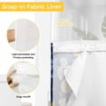 thumbnail image 6 of Lemon Bird No Hook Shower Curtain Waterproof, Bathroom Curtains with Snap in Liners and See Through Top Window, Blue Yellow Pastoral Flowers Plant Summer Hotel Style Bathtub Curtains Shower 48"Wx72"L, 6 of 8